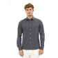 Gray Cotton Men Shirt