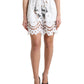 Chic High-Waisted Lace Shorts in Pure White