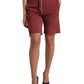 Chic Maroon High-Waist Designer Sweatshorts