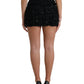 Elegant Textured High Waist Mini Skirt