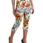 Floral High Waist Cropped Fashion Pants