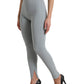 Elegant High Waist Leggings in Gray