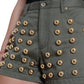 Emerald High Waist Embellished Shorts