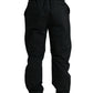 Elegant Casual Black Straight Pants