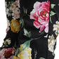 Elegant Floral Mid Waist Cropped Pants