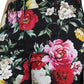 Elegant Floral Mid Waist Cropped Pants