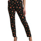 Elegant High-Waist Floral Tapered Pants