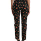 Elegant High-Waist Floral Tapered Pants