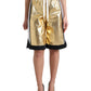 Elevated Elegance: High Waist Golden Shorts