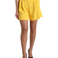 Elegant High Waist Bermuda Shorts in Sunny Yellow