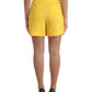 Elegant High Waist Bermuda Shorts in Sunny Yellow