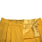 Elegant High Waist Bermuda Shorts in Sunny Yellow