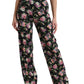 Floral High Waist Wide Leg Pants