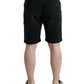 Chic Black Bermuda Denim Shorts