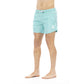 Light Blue Polyester Men Swim Shorts