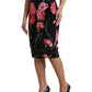 Floral High Waist Pencil Skirt