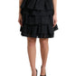 Elegant Tiered A-Line Mini Skirt