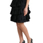 Elegant Tiered A-Line Mini Skirt