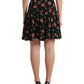 Floral A-Line Mini Skirt with High Waist