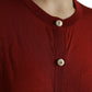 Silk Button Front Cardigan in Maroon Mix