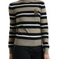 Multicolor Striped Wool Turtleneck Sweater