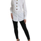 Elegant Crystal-Embellished White Cotton Top