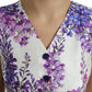 Floral Print Silk Blend Waistcoat