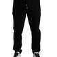 Elegant Black Cotton Blend Jogger Pants