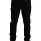 Elegant Black Cotton Blend Jogger Pants