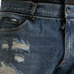 Chic Skinny Tattered Denim Jeans