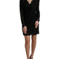 Elegant Black Floral Lace Sheath Mini Dress