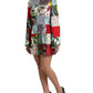 Floral Jacquard Mini Shift Dress Masterpiece