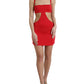 Exquisite Red Cut Out Bodycon Mini Dress