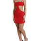 Exquisite Red Cut Out Bodycon Mini Dress