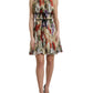 Floral Elegance Silk Chiffon Mini Dress