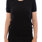 Elegant Black Cotton Crew-neck Tee