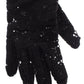 Black Wool Lace & Lamb Fur Elbow Gloves