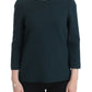 Enchanted Sicily Green Wool Silk Blend Blouse