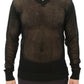 Elegant V-Neck Dark Green Knitted Sweater