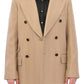 Elegant Beige Formal Wool Coat