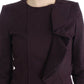 Elegant Purple Cotton Blend Blazer