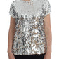 Enchanted Sicily Sequined Evening Blouse