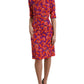 Vibrant Floral Silk Charmeuse Dress