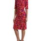 Vibrant Floral Silk Charmeuse Dress