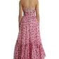 Chic A-Line Strapless Silk Dress in Pink