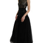 Elegant Black Sequined Evening Dress