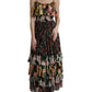 Vibrant Silk Floral Maxi Dress