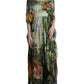 Elegant Jungle Print Maxi Silk Dress