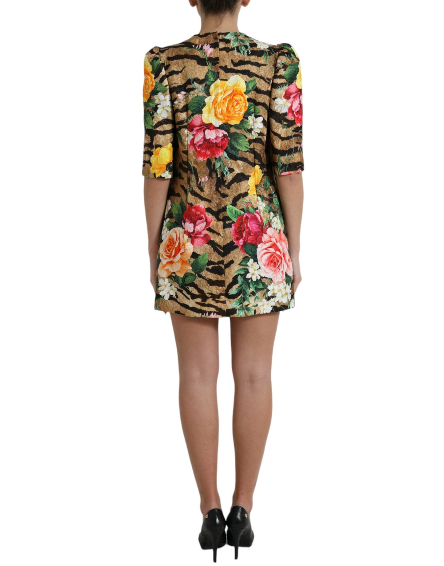 Animal & Floral Print Mini Shift Dress