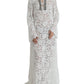 Elegant White Shift Dress with Crystal Embellishment